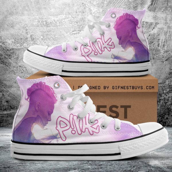 P!nk High Top Canvas Shoes - ANHNV 5804