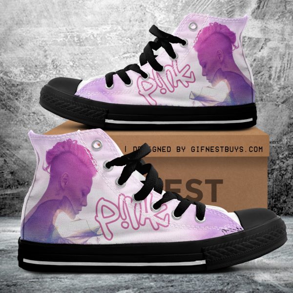 P!nk High Top Canvas Shoes - ANHNV 5804