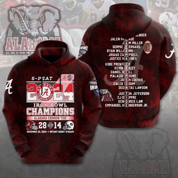 Alabama Crimson Tide Football 3D Apparel - MAITM 9112