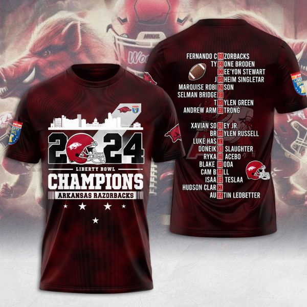 Arkansas Razorbacks Football 3D Apparel - MAITM 9402