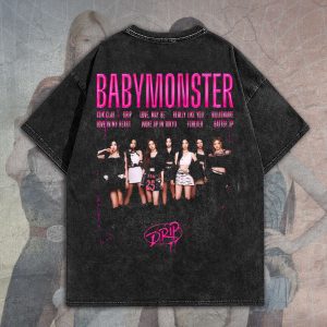 Babymonster 2D Acid Washed Cotton Shirt - TANTN 9911