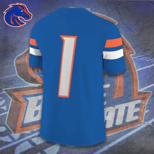 Boise State Broncos Football 3D Football Jersey w. Collar Logo - TANTN 10023