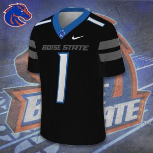 Boise State Broncos Football 3D Football Jersey w. Collar Logo - TANTN 10024