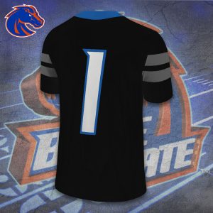 Boise State Broncos Football 3D Football Jersey w. Collar Logo - TANTN 10024