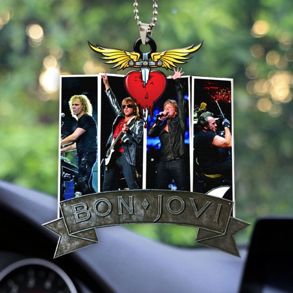 Bon Jovi Custom Shape 1-sided Acrylic Car Ornament - HOATT 7340