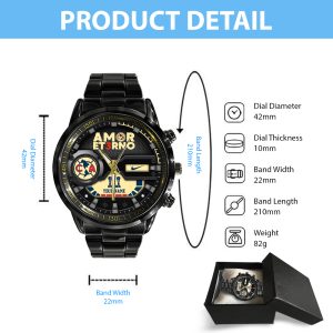 Personalized Club América Black Stainless Steel Watch - TANTN 10042