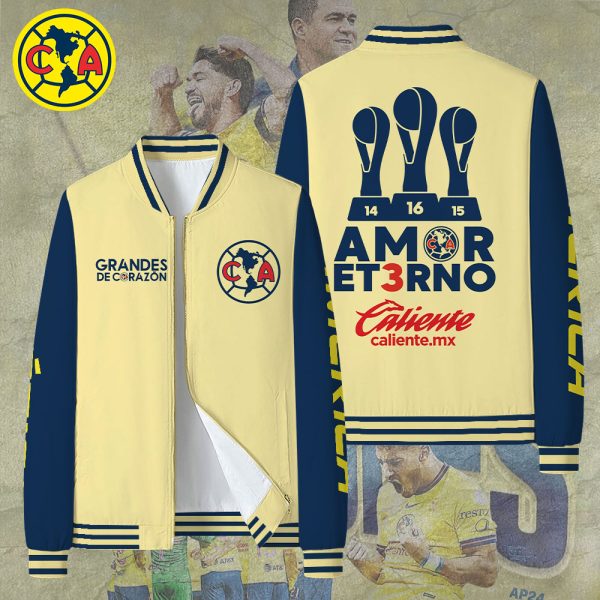 Club América Zip Baseball Jacket with Lining - TANTN 10139