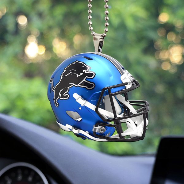 Detroit Lions Custom Shape 2-sided Acrylic Car Ornament - MAITM 9208