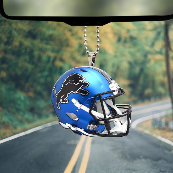 Detroit Lions Custom Shape 2-sided Acrylic Car Ornament - MAITM 9208