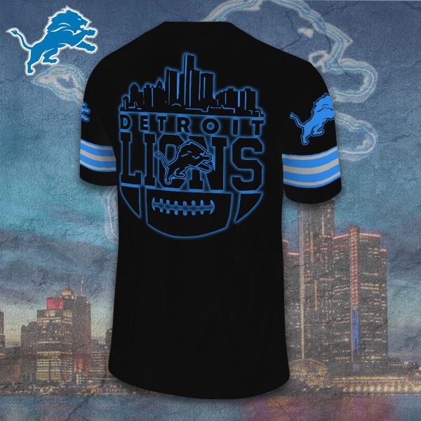 Detroit Lions 3D Football Jersey w. Collar Logo - TANTN 10015