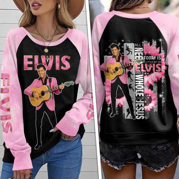 Elvis Presley Round Neck Raglan Sleeve Sweatshirt – MAITM 9219