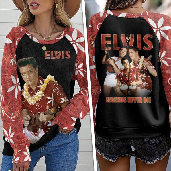 Elvis Presley Round Neck Raglan Sleeve Sweatshirt – MAITM 9279