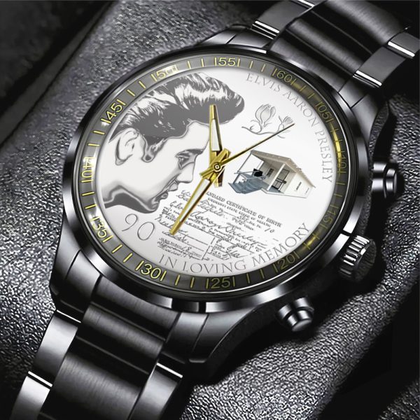 Elvis Presley Black Stainless Steel Watch - TANTN 10121