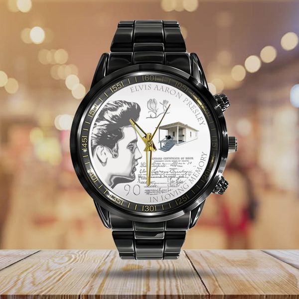 Elvis Presley Black Stainless Steel Watch - TANTN 10121