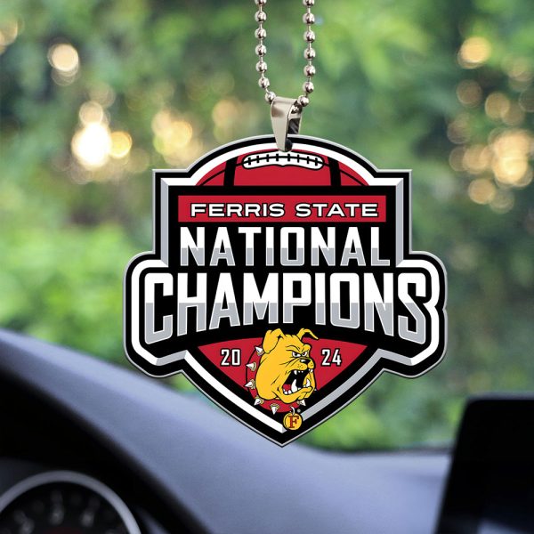 Ferris State Bulldogs Football Custom Shape 1-sided Acrylic Car Ornament - MAITM 9342