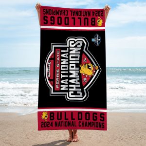 Ferris State Bulldogs Football Rectangle Beach Towel - MAITM 9343