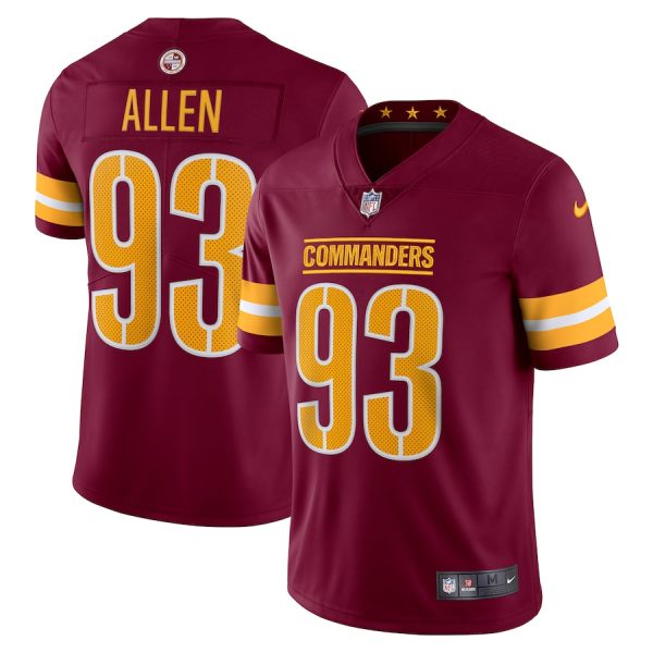 Men's Washington Commanders Jonathan Allen Nike Burgundy Vapor Limited Jersey - GNE DROP113