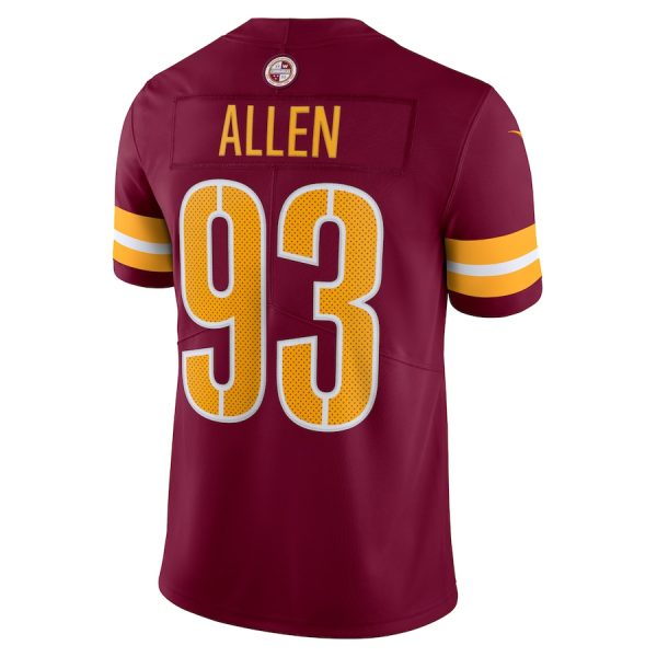 Men's Washington Commanders Jonathan Allen Nike Burgundy Vapor Limited Jersey - GNE DROP113