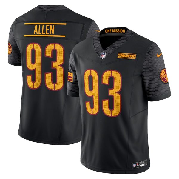 Men's Washington Commanders Jonathan Allen Nike Black Alternate Vapor F.U.S.E. Limited Jersey - GNE DROP115