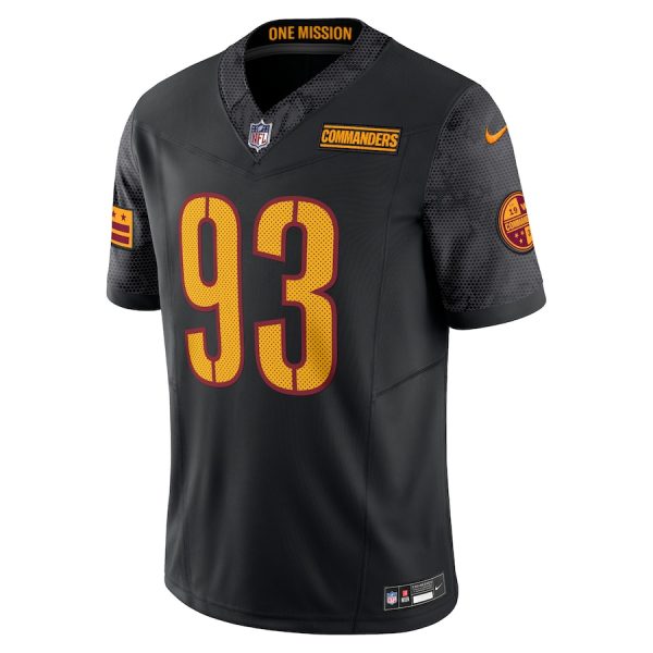 Men's Washington Commanders Jonathan Allen Nike Black Alternate Vapor F.U.S.E. Limited Jersey - GNE DROP115