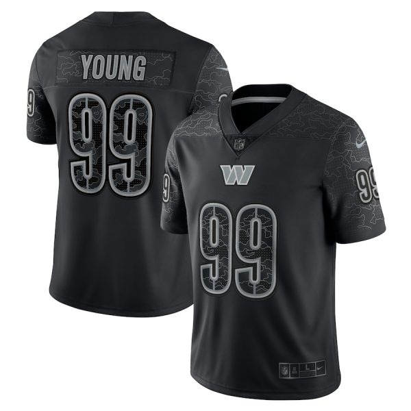 Men's Washington Commanders Chase Young Nike Black RFLCTV Limited Jersey - GNE DROP116