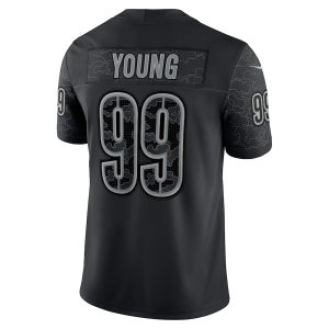 Men's Washington Commanders Chase Young Nike Black RFLCTV Limited Jersey - GNE DROP116