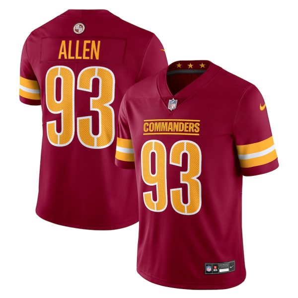 Men's Washington Commanders Jonathan Allen Nike Burgundy Vapor Untouchable Limited Jersey - GNE DROP125