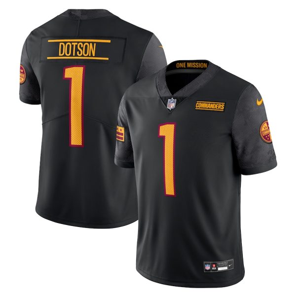 Men's Washington Commanders Jahan Dotson Nike Black Alternate Vapor Untouchable Limited Jersey - GNE DROP126