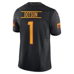 Men's Washington Commanders Jahan Dotson Nike Black Alternate Vapor F.U.S.E. Limited Jersey - GNE DROP131