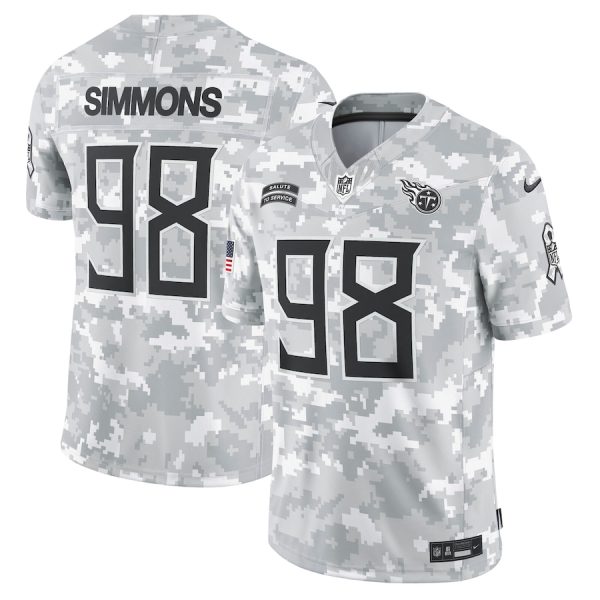 Men's Tennessee Titans Jeffery Simmons Nike Arctic Camo 2024 Salute to Service Limited Jersey - GNE DROP197