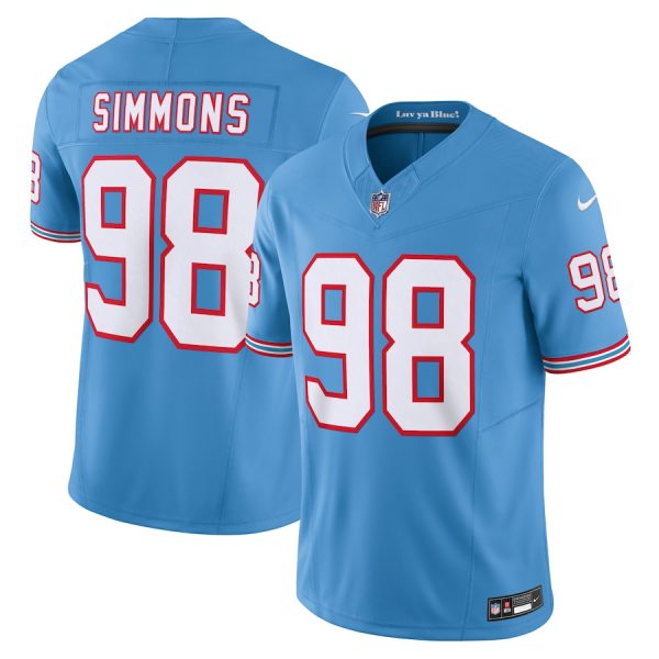 Men's Tennessee Titans Jeffery Simmons Nike Light Blue Vapor F.U.S.E. Limited Jersey - GNE DROP200