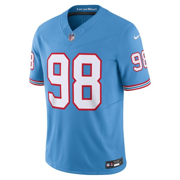 Men's Tennessee Titans Jeffery Simmons Nike Light Blue Vapor F.U.S.E. Limited Jersey - GNE DROP200