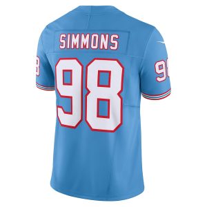 Men's Tennessee Titans Jeffery Simmons Nike Light Blue Vapor F.U.S.E. Limited Jersey - GNE DROP200