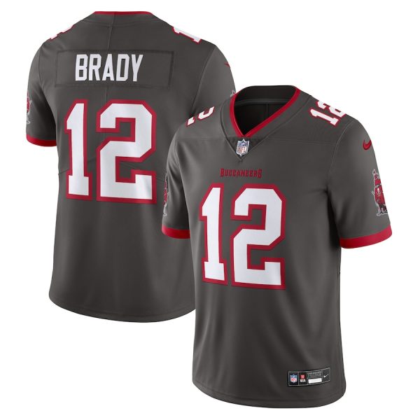 Men's Tampa Bay Buccaneers Tom Brady Nike Pewter Alternate Vapor Untouchable Limited Jersey - GNE DROP209