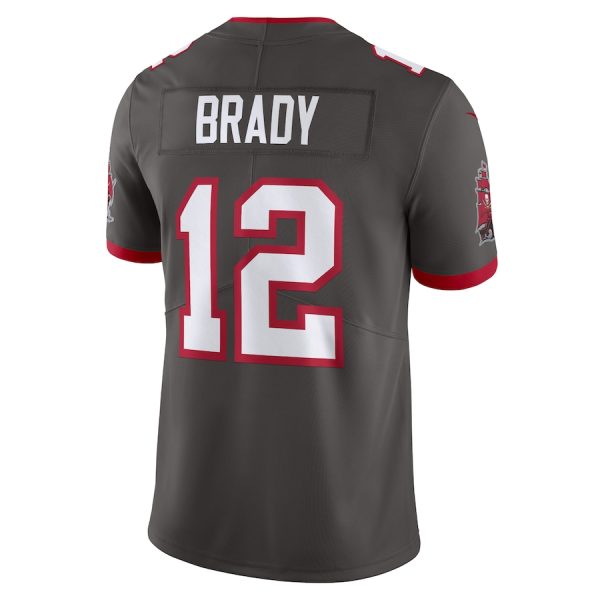 Men's Tampa Bay Buccaneers Tom Brady Nike Pewter Alternate Vapor Untouchable Limited Jersey - GNE DROP209