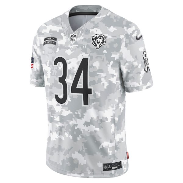 Men's Chicago Bears Walter Payton Nike Arctic Camo 2024 Salute to Service Retired Player Limited Jersey - GNE DROP234