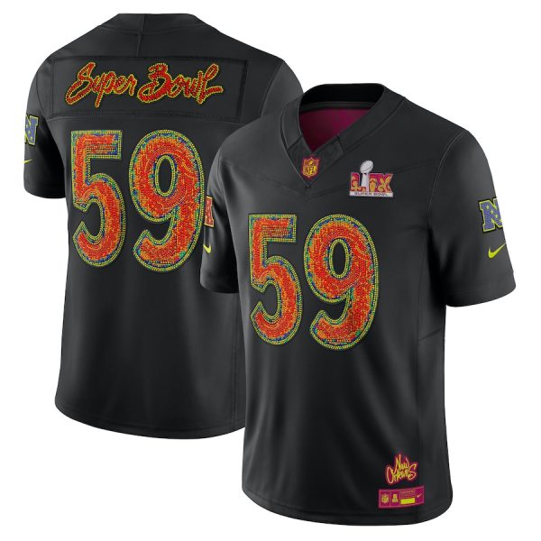 Men's Nike Black Super Bowl LIX Limited Jersey - GNE DROP246