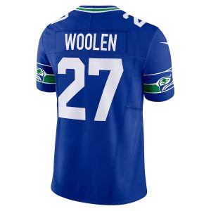 Men's Seattle Seahawks Tariq Woolen Nike Royal Alternate Vapor F.U.S.E. Limited Jersey - GNE DROP250