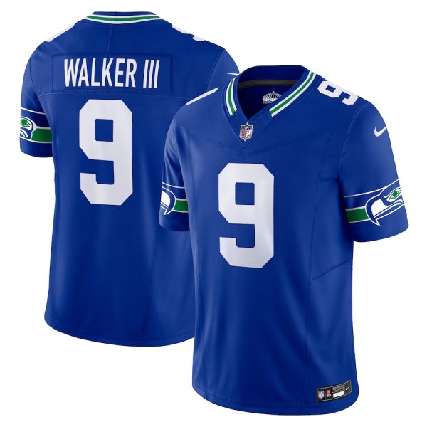 Men's Seattle Seahawks Kenneth Walker III Nike Royal Vapor F.U.S.E. Limited Jersey - GNE DROP255