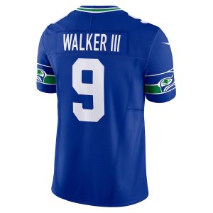 Men's Seattle Seahawks Kenneth Walker III Nike Royal Vapor F.U.S.E. Limited Jersey - GNE DROP255