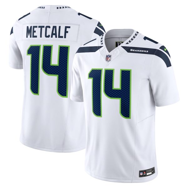 Men's Seattle Seahawks DK Metcalf Nike White Vapor F.U.S.E. Limited Jersey - GNE DROP256