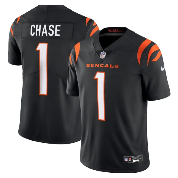 Men's Cincinnati Bengals Ja'Marr Chase Nike Black Vapor Untouchable Limited Jersey - GNE DROP262