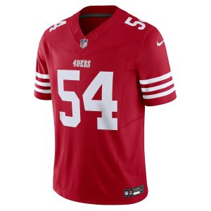 Men's San Francisco 49ers Fred Warner Nike Scarlet Vapor F.U.S.E. Limited Jersey - GNE DROP270