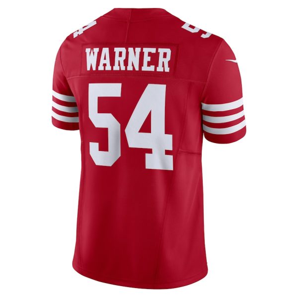 Men's San Francisco 49ers Fred Warner Nike Scarlet Vapor F.U.S.E. Limited Jersey - GNE DROP270