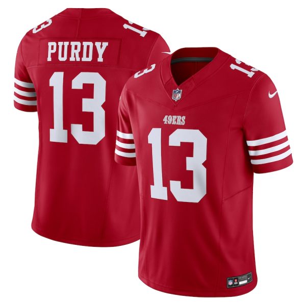 Men's San Francisco 49ers Brock Purdy Nike Scarlet Vapor F.U.S.E. Limited Jersey - GNE DROP272