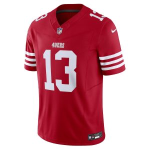 Men's San Francisco 49ers Brock Purdy Nike Scarlet Vapor F.U.S.E. Limited Jersey - GNE DROP272