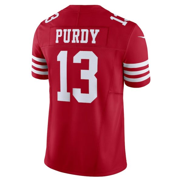 Men's San Francisco 49ers Brock Purdy Nike Scarlet Vapor F.U.S.E. Limited Jersey - GNE DROP272