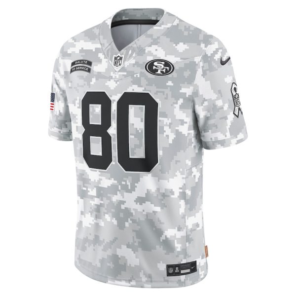 Men's San Francisco 49ers Jerry Rice Nike Arctic Camo 2024 Salute to Service Retired Player Limited Jersey - GNE DROP273