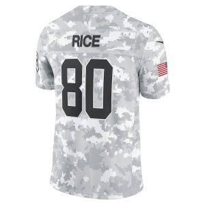 Men's San Francisco 49ers Jerry Rice Nike Arctic Camo 2024 Salute to Service Retired Player Limited Jersey - GNE DROP273