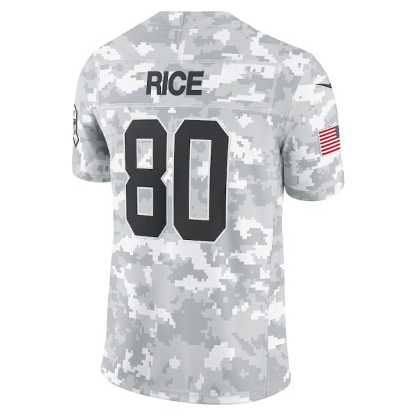 Men's San Francisco 49ers Jerry Rice Nike Arctic Camo 2024 Salute to Service Retired Player Limited Jersey - GNE DROP273